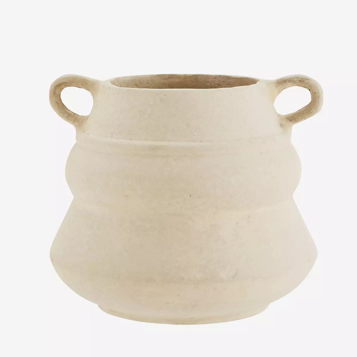 Recycled Paper Ecru Papier-Mâché Pot