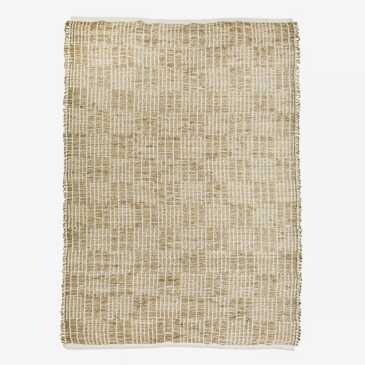 White Cotton & Seagrass Handwoven Rug