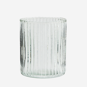 Drinking glass w/ grooves