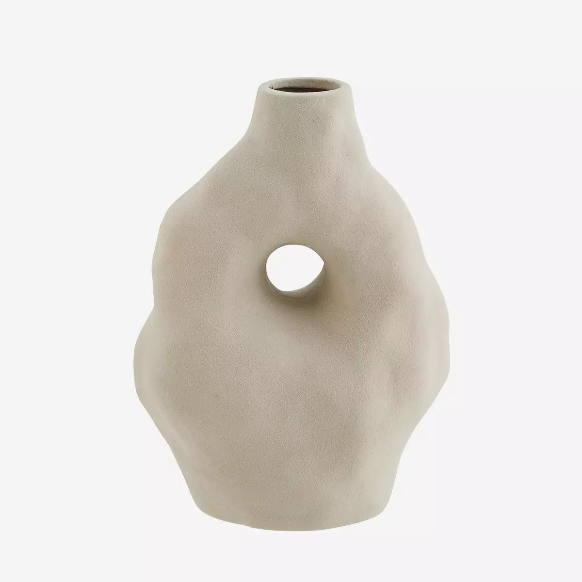 Off White Lumpy Hole Vase
