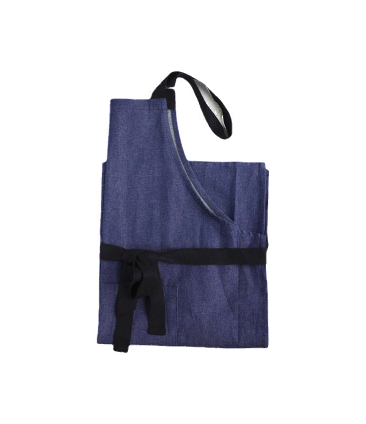 Denim Apron with Patch Pocket