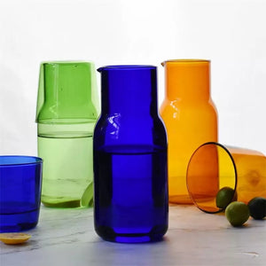 Coloured Water Jug & Drinking Glass…