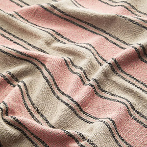 Coral & Taupe Woven Cotton Throw