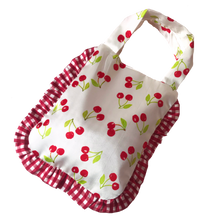 Load image into Gallery viewer, Cherry Print &amp; Gingham Silk Bag
