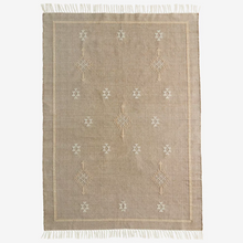 Load image into Gallery viewer, Handwoven Embroidered Cotton Rug
