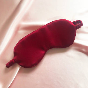 Red Silk Eye Mask