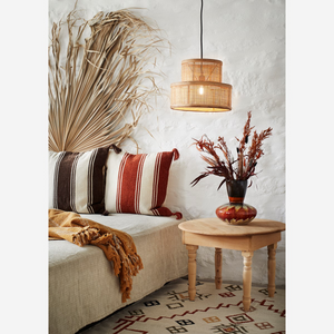 Check Mustard Woven Cotton Throw