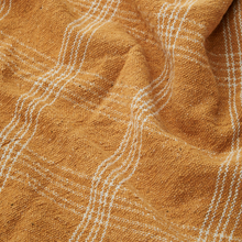 Load image into Gallery viewer, Check Mustard Woven Cotton Throw
