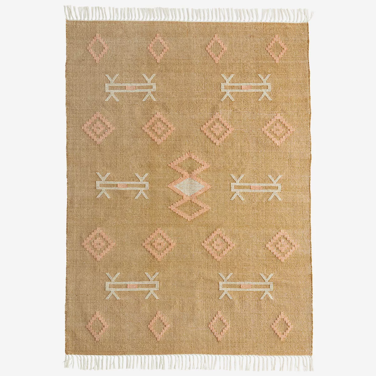 Handwoven Cotton Embroidered Rug