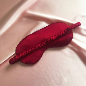 Red Silk Eye Mask