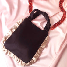 Load image into Gallery viewer, Black &amp; Pink Silk Bag
