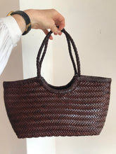 Load image into Gallery viewer, Handwoven Brown Leather Shoulder Bag
