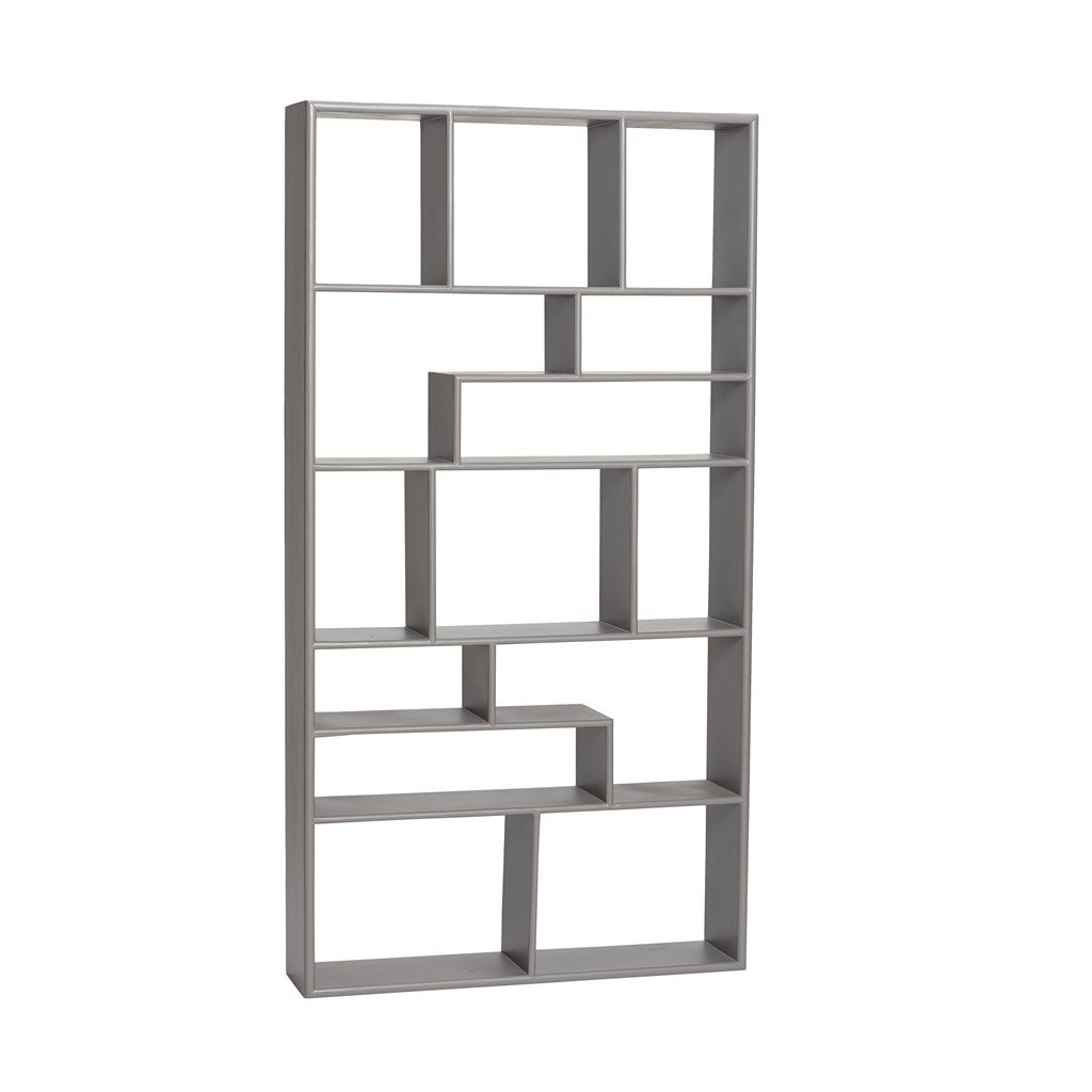 Grey Bookshelf Etagere Shelving Unit