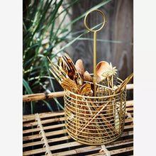 Load image into Gallery viewer, Brass Cutlery Storage Rack
