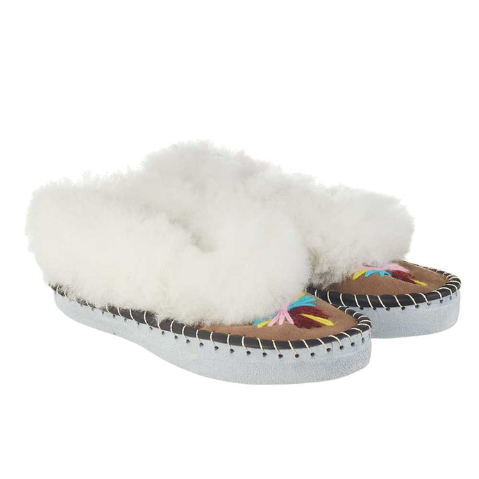 Handmade sheepskin slippers polish poland embroidered moccasins colourful fluffy christmas gift 