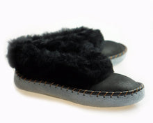 Load image into Gallery viewer, Mens Handmade Embroidered Sheepskin Slippers
