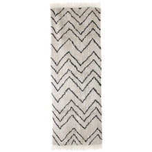 Load image into Gallery viewer, Zig Zag Woven Cotton Runner Rug
