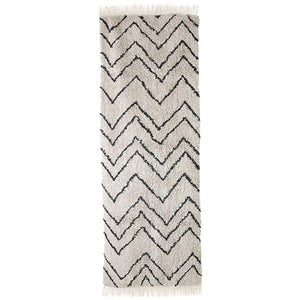 Zig Zag Woven Cotton Runner Rug